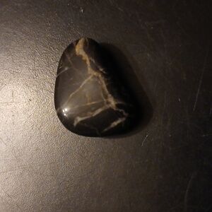 Polished Black and White Stone